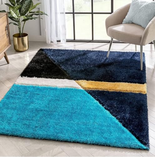 Image of Present Carpet for Room, Shaggy Rugs Fluffy Carpets, Indoor Modern Plush Area Rugs for Living Room Bedroom Kids Room, ETC Pattern 29, Size 5x8 feet