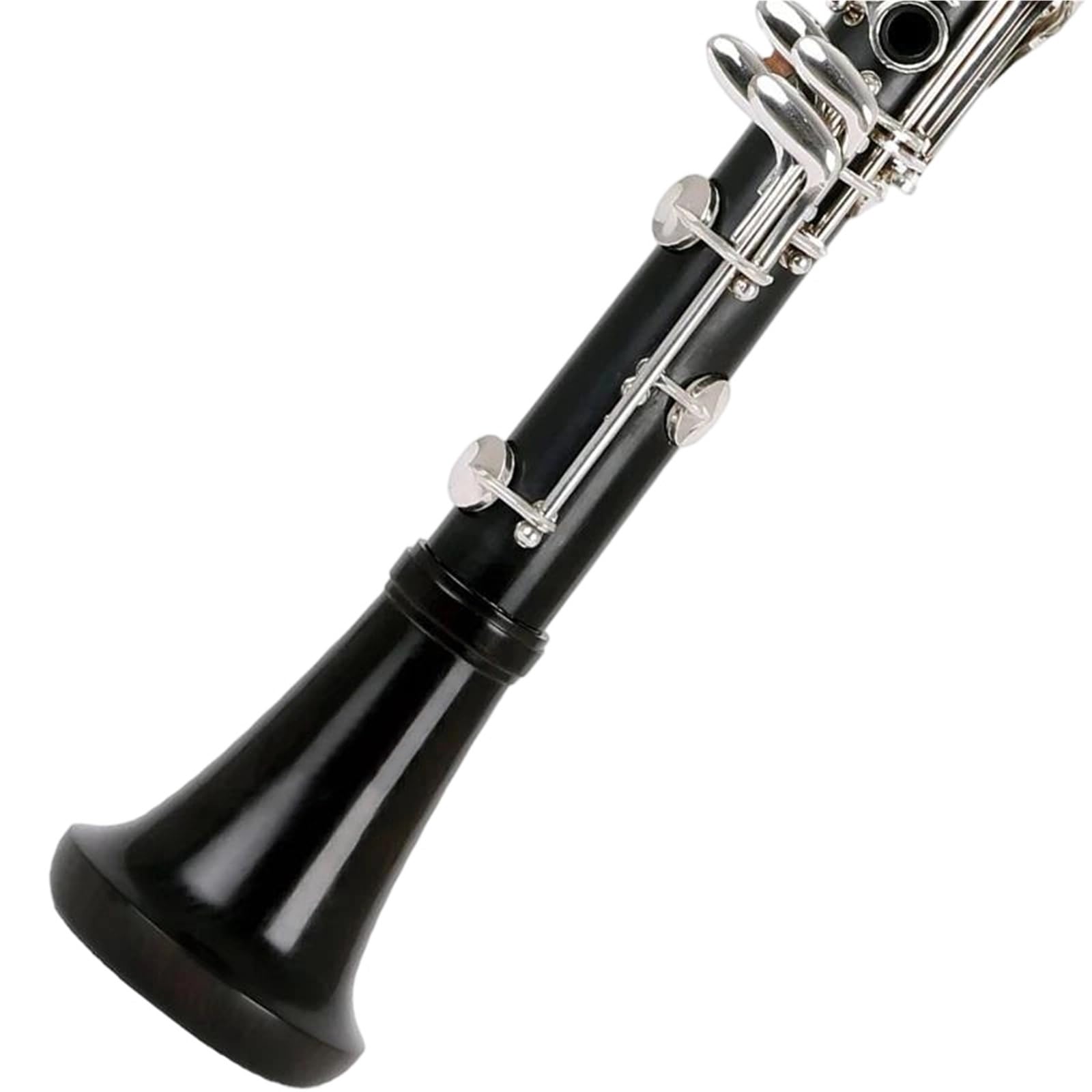 Clarinete De Ébano BB Tono 18 Teclas Plateado Cobre Instrumento Musical Madera Maciza