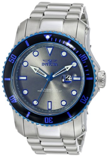 Invicta Men's 15077 Pro Diver Analog Display Japanese Quartz Silver-Tone/Gunmetal Watch
