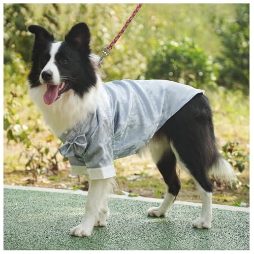Camisa para perro con moño formal MAMORE Small Gris miniatura 2