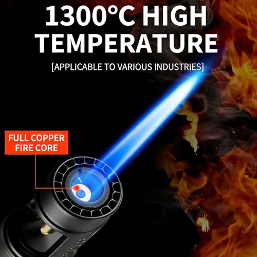 Encendedor de butano resistente al viento con llama ajustable miniatura 3