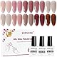 JODSONE 12PCS Gel Nagellack Set 10 durchscheinende Geleefarben natürlich, elegant und langlebig für den Gebrauch zu Hause und im Salon
