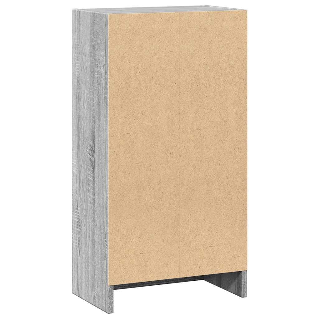 Bücherregal Grau Sonoma Holzwerkstoff 40x24x76 cm Standregal mit viel Stauraum offenes Regalsystem vielseitig als Büro Wandregal Wohnzimmer Schlafzimmer Ablage