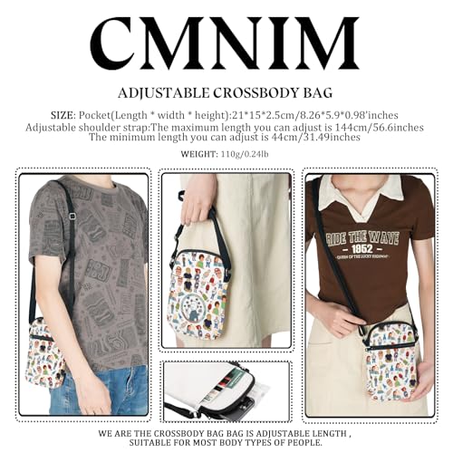 CMNIM Family Animated TV Series Merch Gifts B Character Mini Crossbody Bag for TV Show Fans Gifts Cartoon Cell Phone Bag3