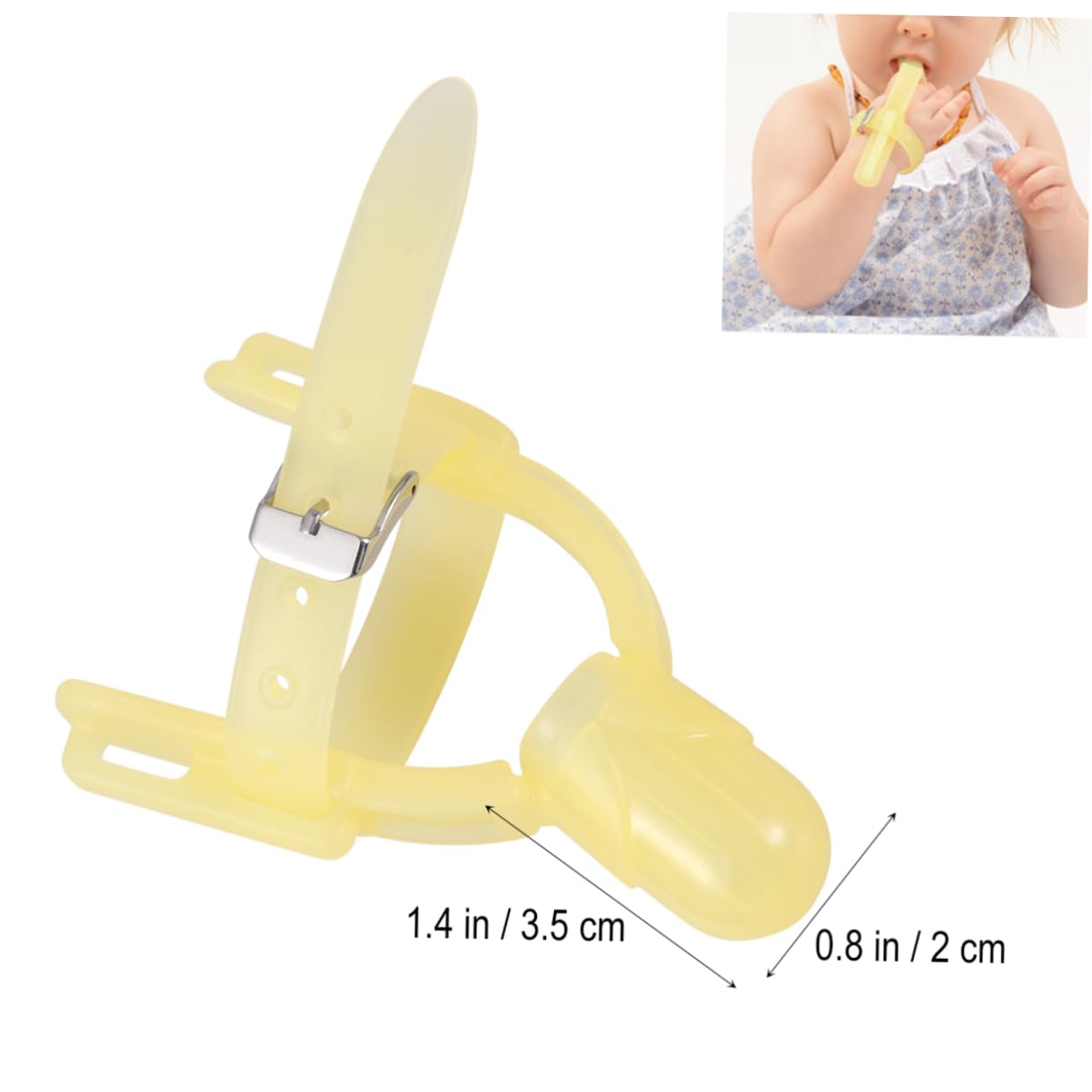 VICASKY Infant Baby Finger Protector Thumb Forefinger Silicone Adjustable Loop for 6 Months
