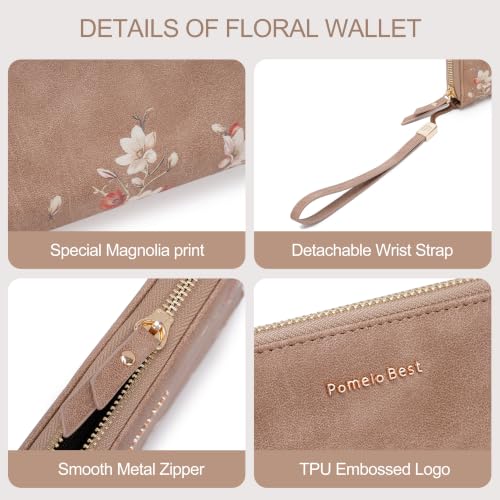 Image of Pomelo Best Wristlet Women Wallet Floral RFID Clutch Purse