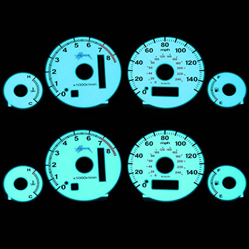 Compatible with Honda Civic Si Indiglo Reverse Glow Gauge - EM ES AT D17A2 Engine