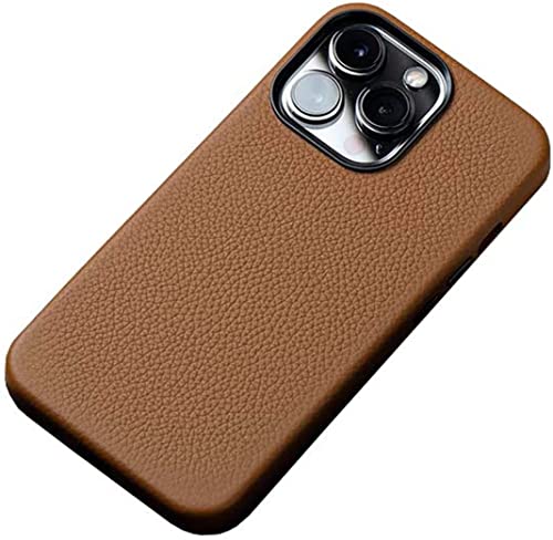 Coque iPhone 12 Pro Max Anti Rayure Cuir Enveloppant Marron