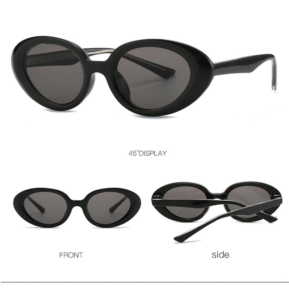 Occhiali da Sole ovali Punk Donna Uomo Occhiali da Sole Color Caramello tonalità Femminili Occhiali UV400