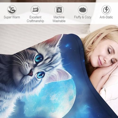 Couverture chat mignon et chaude pour vos soirées sur le canapé - 6