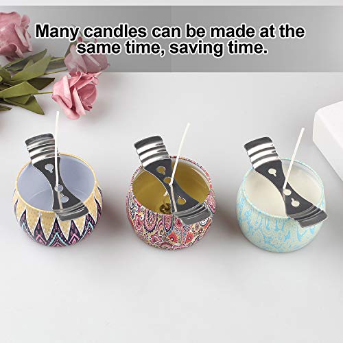 Dingpai 25Pcs Metal Candle Wick Holder, Silver Stainless Steel Candle Wick Centering Devices For Candle Making #TOP6