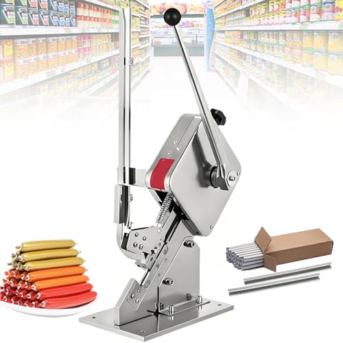 Sigillante manuale per alimenti a forma di U, capacità di 150-200 clip per salsicce e carne, ideale per supermercati e trasformazione alimentare, facile da usare