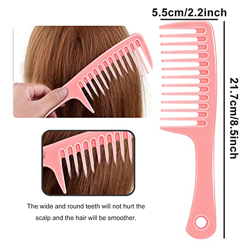 3Pcs Wide Tooth Detangling Comb : Wide Tooth Comb And Large Hair Detangling Comb,Durable Hair Brush For Best Styling And Professional Hair Care, Suitable For Curly Hair, Long Hair, Wet Hair,Wide Tooth Comb For Curly Hair (Pink|Blue|Black) #TOP2