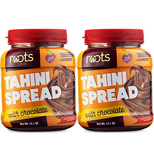 image for Roots Circle Chocolate Tahini Spread | Pack of 2 [14oz] Jars | Low Cal