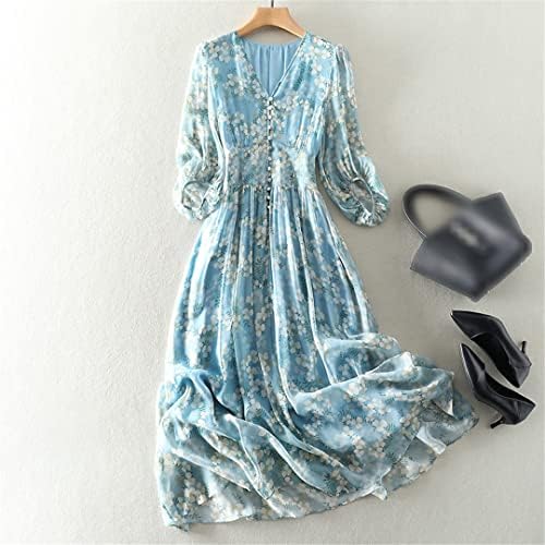 Dress Long Sleeve V Neck Dress 