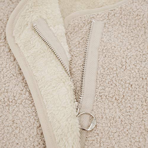 Happy Cherry Girls Fleece Sleeveless Coat Warm Winter Sleeveless Outwear Thick Solid Breathable Vest Lightweight Cotton Waistcoat Beige 7-8Y #TOP5