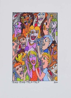 James Rizzi Ring TalkTalk Color Lithography Art Print Poster 