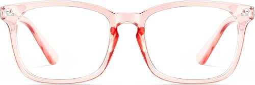 Cyxus Lentes de caramelo nerd con bloqueo de luz azul para computadora, color rosa y rojo, para mujer, antifatiga ocular, para dolores de cabeza UV