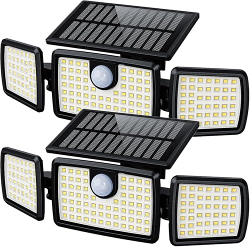 MIHANI Solar Flood Lights Outdoor, 2500LM Motion Sensor Security Lights with 270° Wide Angle, IP65...