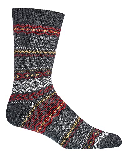 Leo Design 2 Pairs of Norwegian Wool Socks Men, Thermal Knitted, Nordic Hygge Crew Soft Warm, Thermal, Multicolored4
