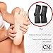 Compression Magic 1 Pair Foot Sleeves - Relieve Pain Reduce Swelling from Plantar Fasciitis, Diabetes, Achilles, Aching Heels, Feet and Ankles - Toeless Sock Supports for Women - Black Large