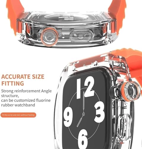 Kit de remplacement Apple Watch 45mm 44mm avec bracelet transparent - 7