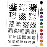 Geometric Overlapping Circles Temporary Tattoo Water Resistant Fake Body Art Set Collection - Black (One Sheet)