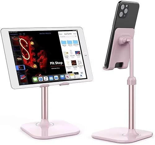 Soporte de teléfono celular ajustable para iPhone, soporte de teléfono para accesorios de escritorio, computadora, PC, funda Otterbox compatible con