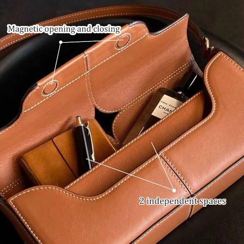 Leather Underarm Shoulder Bags for Women，Hobo Tote Handbag with Magnetic Buckle/Adjustable Strap4