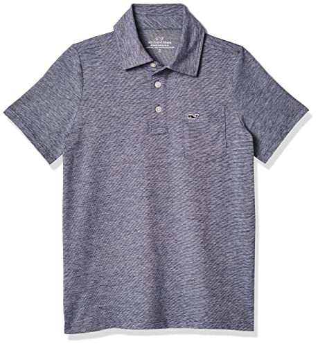 vineyard vines Boys' Edgartown Short Sleeve Pique Polo, Deep Bay, 3