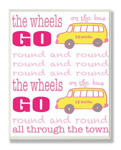 Plaque murale rectangulaire deco nursery de style decoration affiche rose