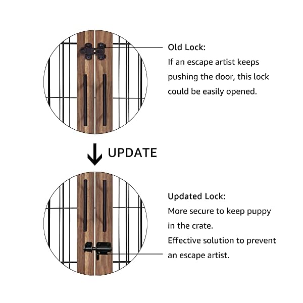 beeNbarks-Furniture-Style-Dog-Crate-End-Table-Double-Doors-Wooden-Wire-Dog-Kennel-with-Pet-Bed-Medium-and-Large-Pet-Crate-Decorative-Dog-House-Cage-Indoor-Use Dog Kennel with Pet Bed