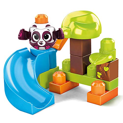 Mega Bloks First Builders Coucou Blocs Coffret Le Toboggan des Pandas, Jeu de Construction, 14...