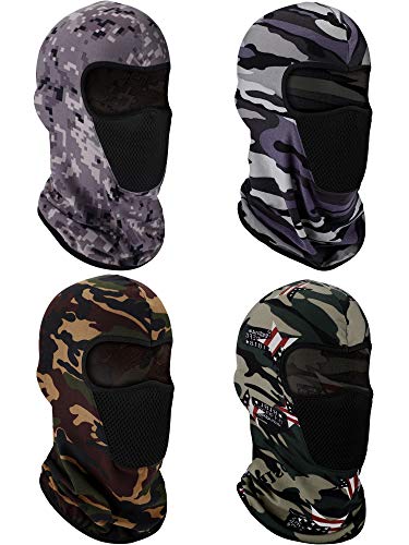 4 Pieces Balaclava Face Mask Windproof Sun Dust Protection Mask Breathable Full Face