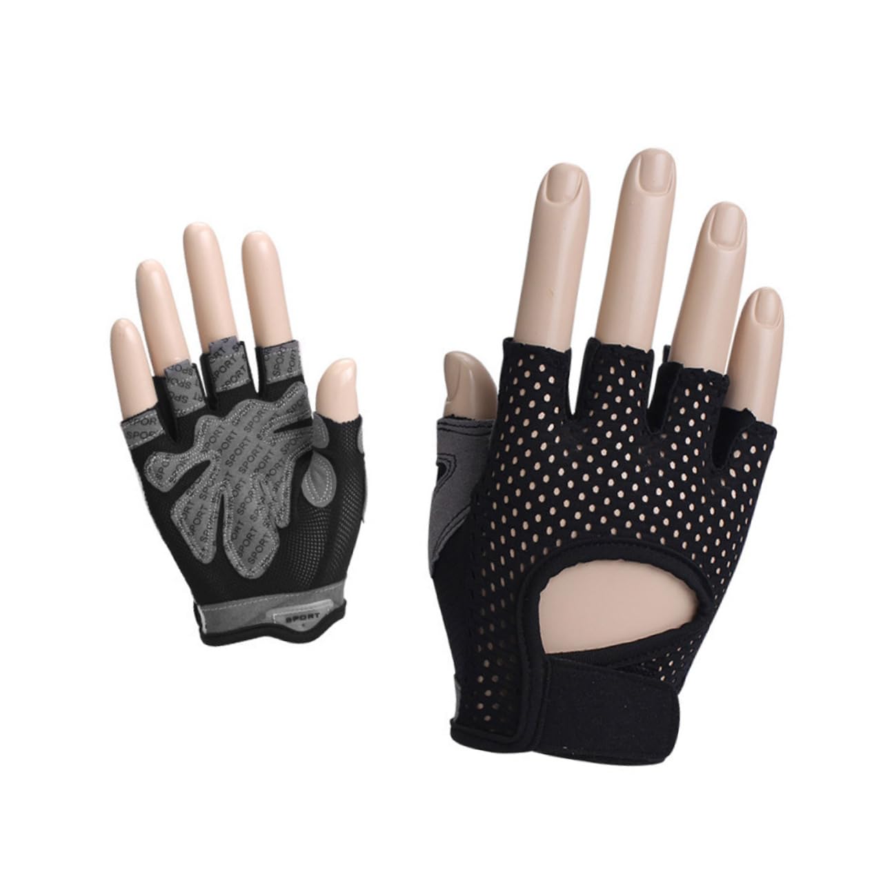 BESPORTBLE 3piezas Guantes De Entrenamiento para Mujeres Dedo Guantes Antideslizantes para Levantamiento De Pesas y Ejercicio Gimnasio Negro Talla s