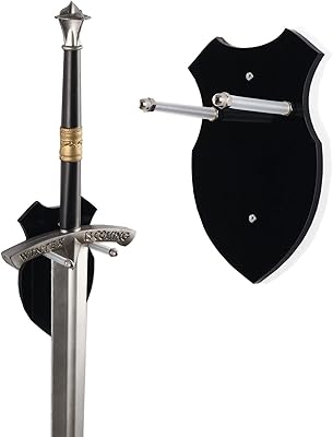 WANLIAN Sword wall mount sword stand wall hook display hanger wall mount for sword dagger axe keyblade no sword-vertical display (Black 1 set)