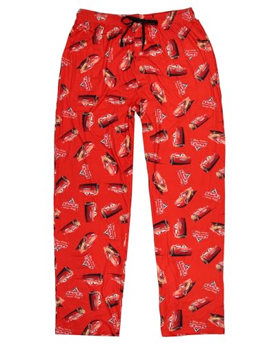 Disney Cars Men's Lightning McQueen with Logo Design AOP Adult Lounge Sleep Pajama Pants3