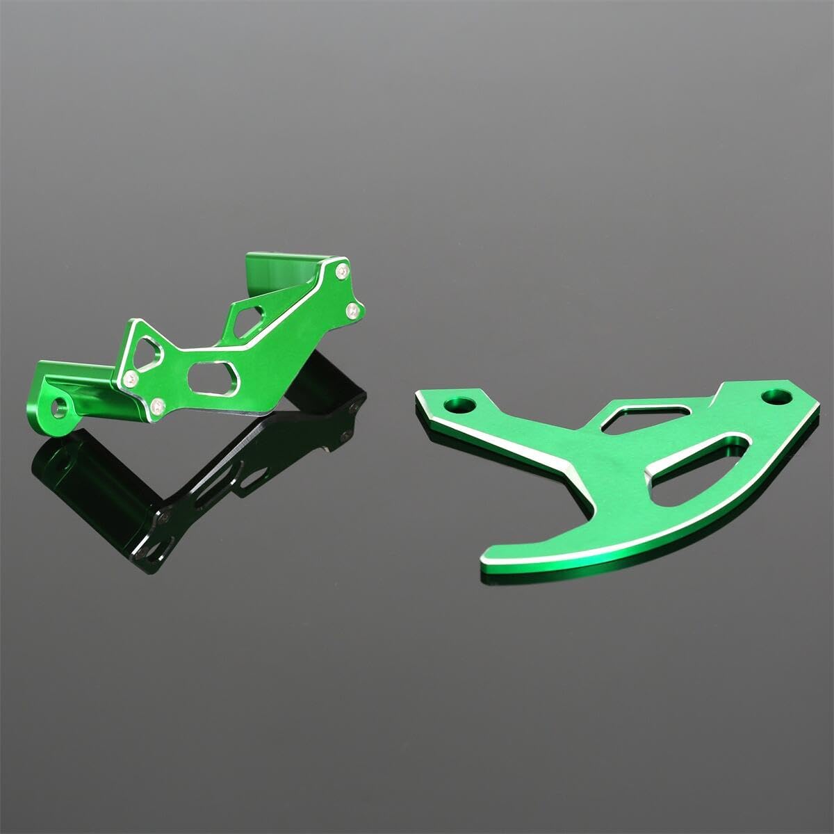 CNC Rear Brake Disc Guard Caliper Guard Compatible with KX250F 2004-2018 KX450F 2006-2018 KX250 2019-2021 KX450 2019-2021 KLX450R 2008-2018 KX125 2004 2005 (Green)