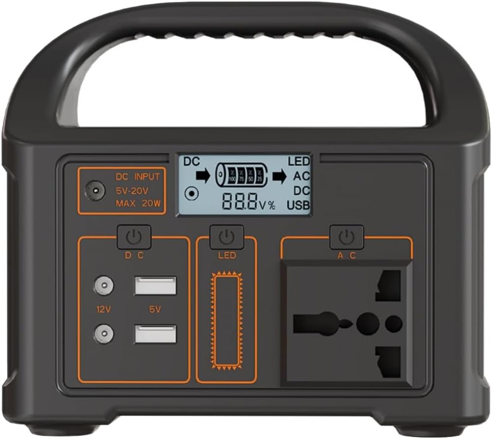 Stazione di alimentazione multifunzione, power bank mobile per campeggio, alimentatore di emergenza di backup da 100 Wh, presa CA a onda sinusoidale pura da 240 V e 100 W per campeggio all'aperto, p