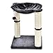 Amazon Basics Cat Condo Tower with Hammock Bed and Scratching Post,Easy to Assemble,Plush Hammock,Interactive Hanging Ball, Durable Sisal Scratch Posts for Indoor Cats, 15.8 x 15.8 x 19.7 Inches, Gray