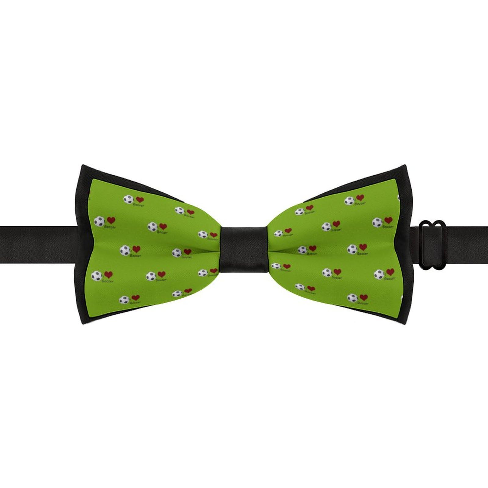 GoasNei Soccer Cartoon Pattern Bow Tie for Men Adjustable Necktie Funny Tie Neck Ties for Weddings Party