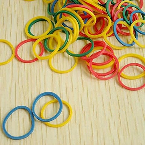 PUAK523 100Pcs/Bag Colorful Elastic Rubber Bands Stretchable Small Bands Candy Color Bands Pet Dog Home Bank Office Use(1 bag/100pcs) Cover