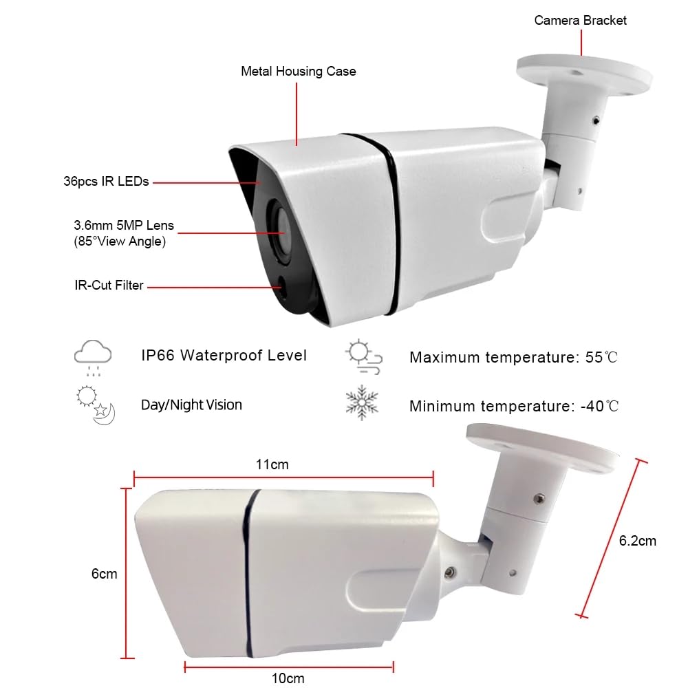 ANJIELO SMART WiFi IP wideo domofon, przewodowa kamera 1080p i 10-calowy monitor dotykowy, zestaw telefonu do drzwi, dwukierunkowy dźwięk do domu, Tuya (kamera)