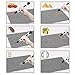 dikale 3D Pen Mat 16.4 x 10.9 inch, Upgraded 3D Printing Pen Silicone Design Mat with Basic and Animal Patterns, Large Silicone Mat with 2 Finger Protectors, 3D Pens Drawing Tools, Gray