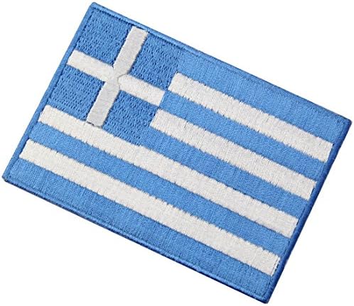 Greece Flag Patch Embroidered Greek Applique Iron On Sew On National Emblem