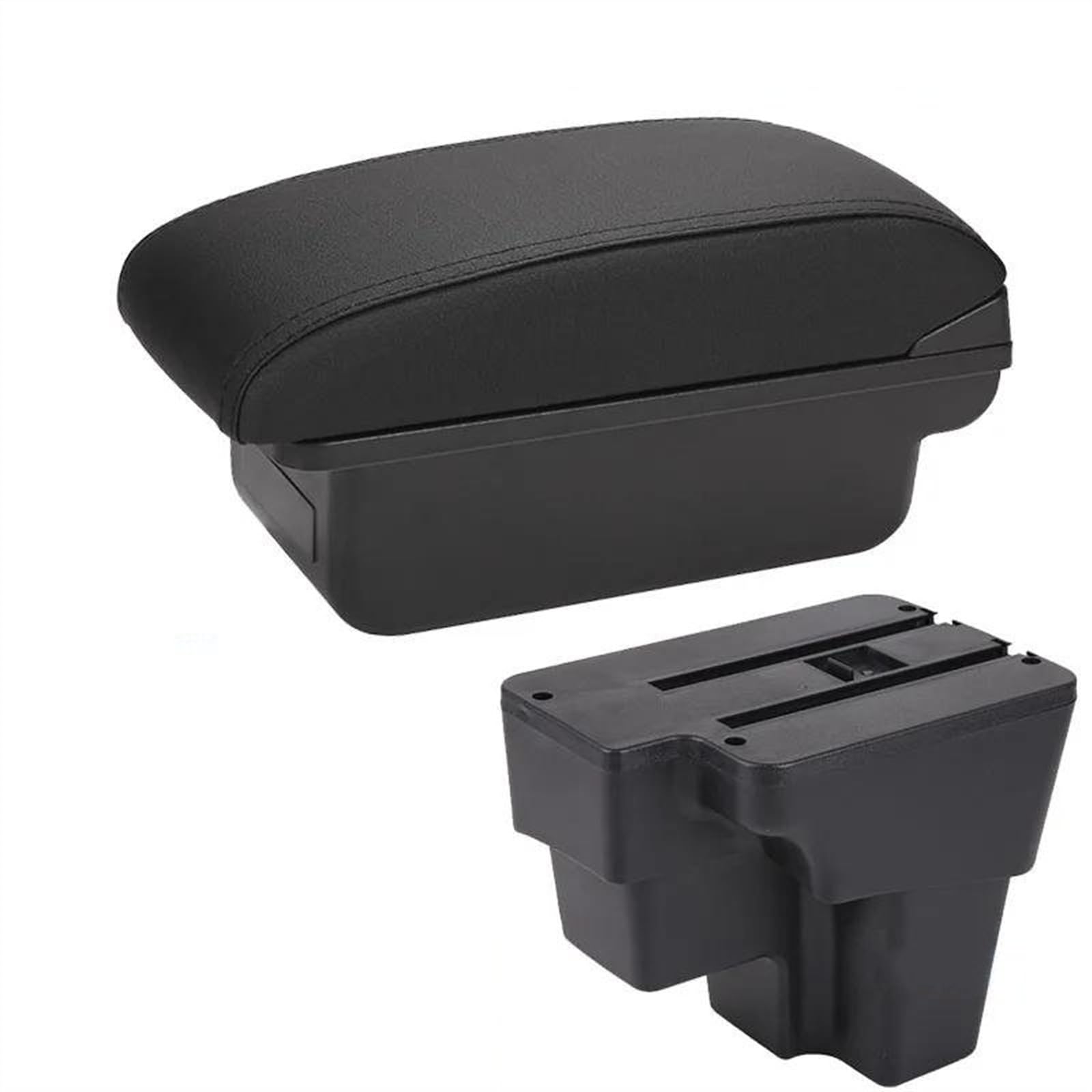 NOHEEU Car Armrest Retrofit Part Storage Box Accessorie South America For STONIC For Rio Lx For Cerato(C2 Black line NO USB)