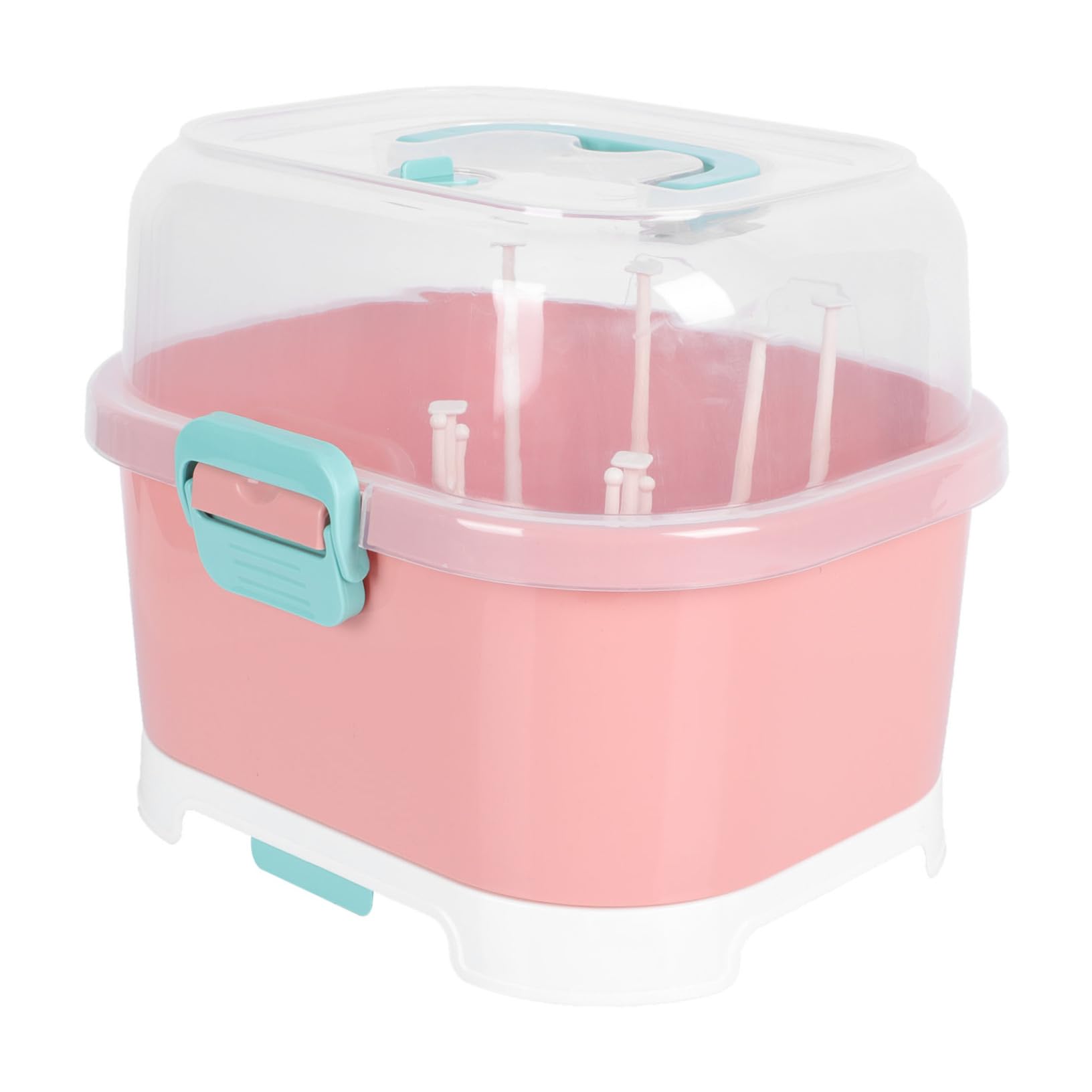 UPKOCH Escurridor De Biberones Multifuncional Tapa Organizador De Cocina para Secado De Botellas y Accesorios Diseño Transparente y Superficie para Bebés y Mamás