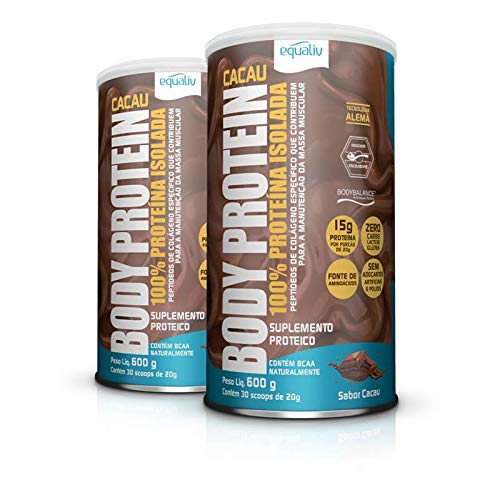 Kit 2 Body Protein Equaliv 600g Cacau