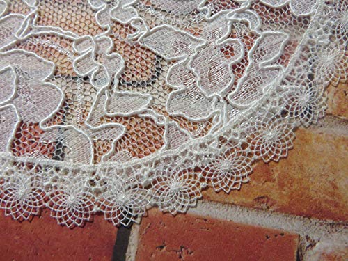 Handmade Cream Lace Doily Head Cover Kippah Yarmulke Hair Covering (with Decorative Bobby Pin) (Style 466) Elegant Doily Exclusive4