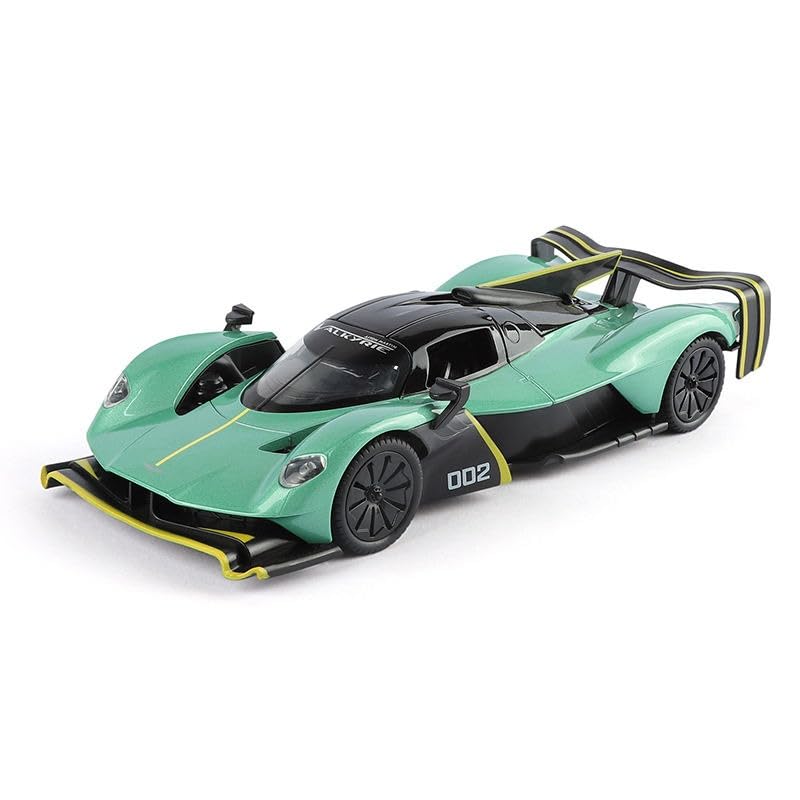 FEXXA 1:24 Scale Aston Martin Valkrie Die-Cast Metal Car with Sport car Openable Doors Light and Sound,Pull Back Function Indoor Outdoor Toy for Kids (1:24 Aston Martin Valkrie-Dark Green)-image-33